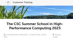 BINARE talks EXTRACT at CSC Summer School in High-Performance Computing 2023