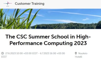 BINARE talks EXTRACT at CSC Summer School in High-Performance Computing 2023
